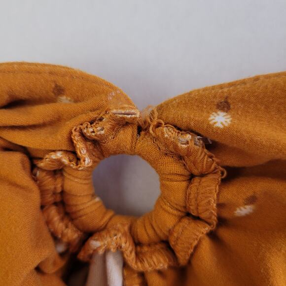 Mudd Juniors Gold Floral Boho Floral Sundress XS Adjustable Straps Stretch Mini - Picture 8 of 8